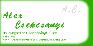 alex csepcsanyi business card